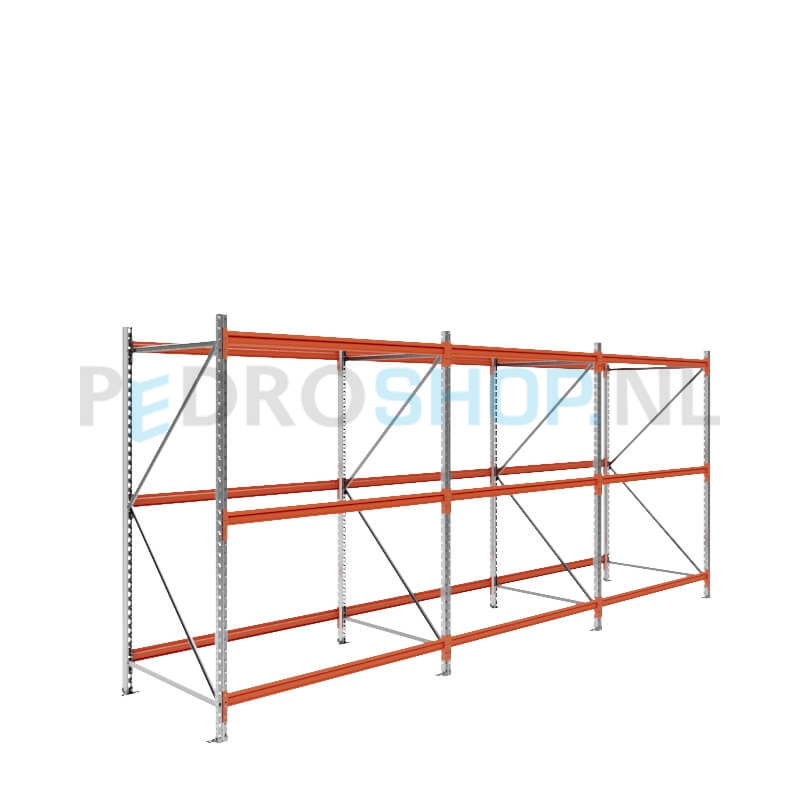 Grootvakstelling: 200cm (h) x 100cm (d) x 470.8cm (l) x 3 niveaus