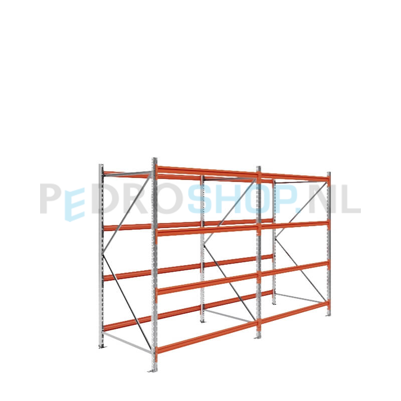 Grootvakstelling: 200cm (h) x 100cm (d) x 315.6cm (l) x 4 niveaus