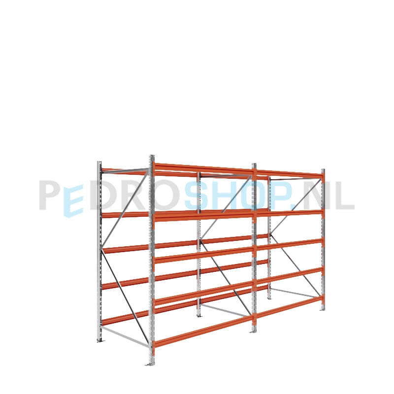 Grootvakstelling: 200cm (h) x 100cm (d) x 315.6cm (l) x 5 niveaus