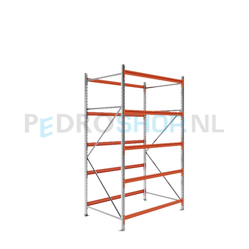 Grootvakstelling: 250cm (h) x 100cm (d) x 160.4cm (l) x 5 niveaus