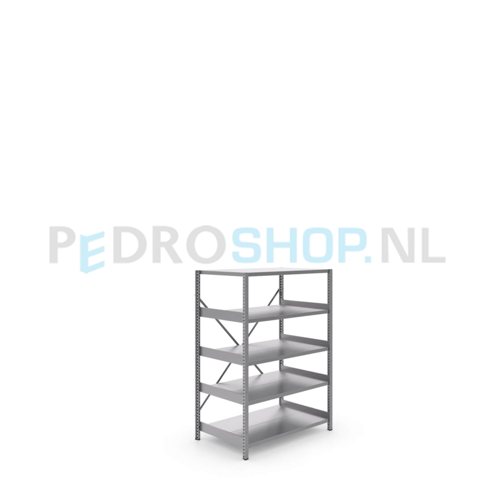 Metalen stellingkast: 140cm (h) x 60cm (d) x 104.2cm (l)