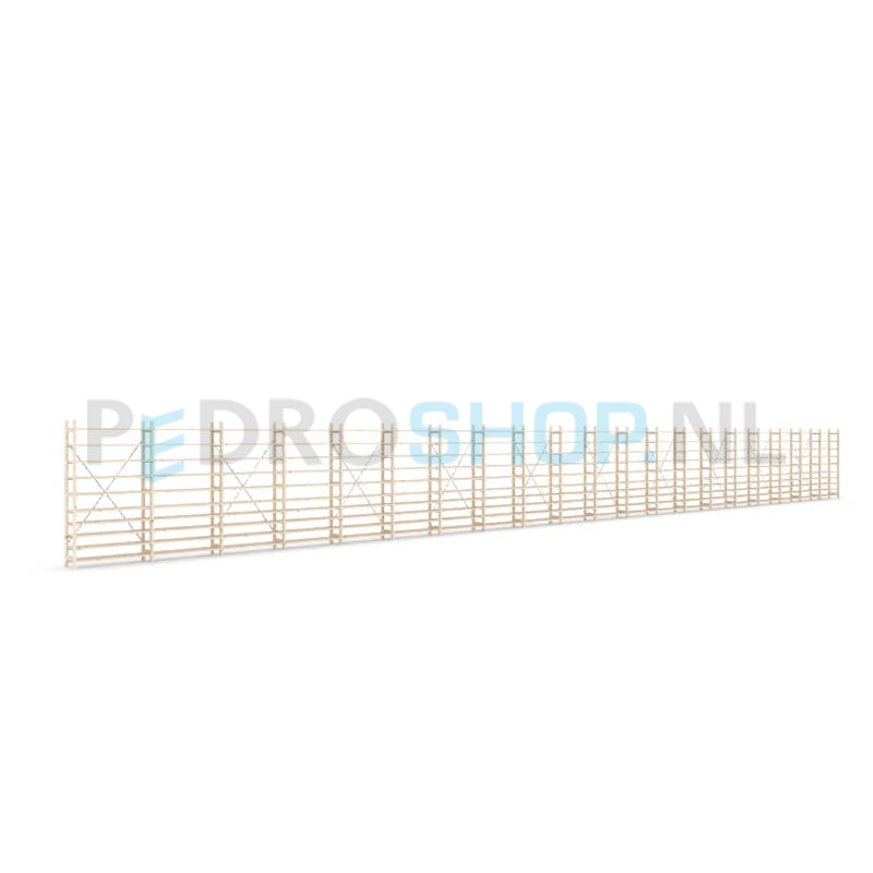 Houten stellingkast Easyrack: 180cm (h) x 30cm (d) x 2003cm (l)