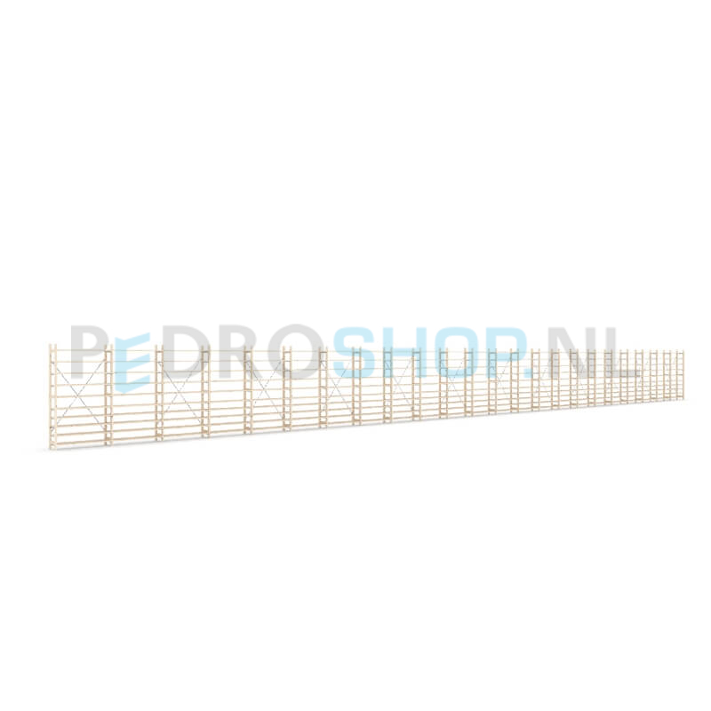 Houten stellingkast Easyrek: 180cm (h) x 30cm (d) x 2303cm (l)