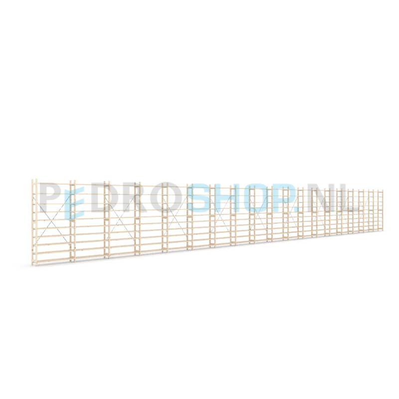 Houten stellingkast Easyrek: 210cm (h) x 30cm (d) x 1803cm (l)