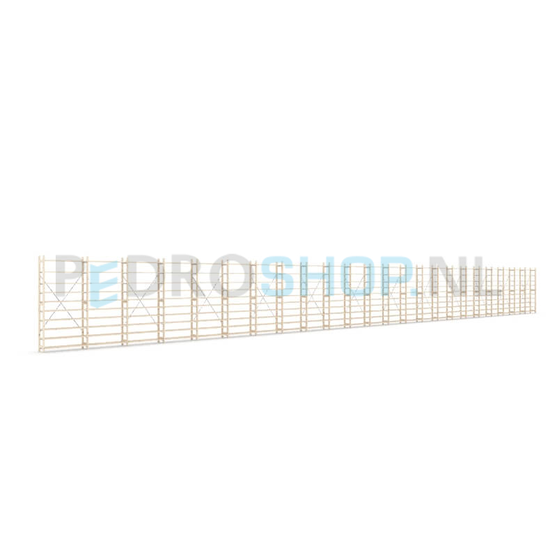Houten stellingkast Easyrek: 210cm (h) x 30cm (d) x 2303cm (l)