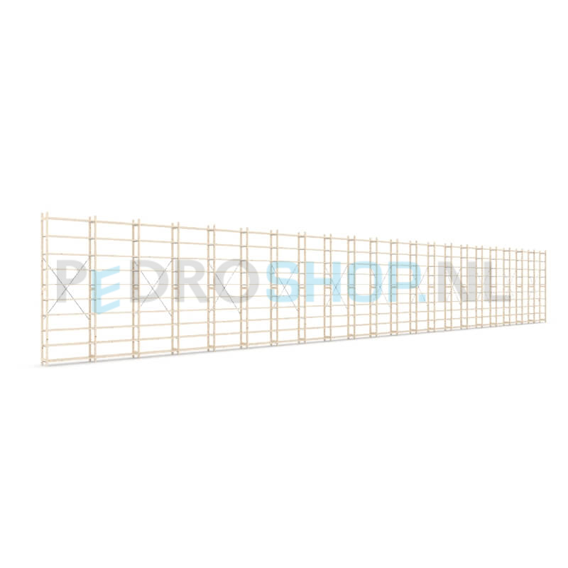 Houten stellingkast Easyrack: 300cm (h) x 30cm (d) x 2103cm (l)