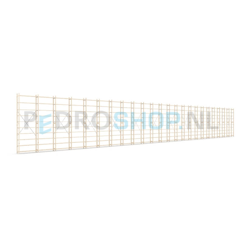 Houten stellingkast Easyrack: 300cm (h) x 30cm (d) x 2303cm (l)
