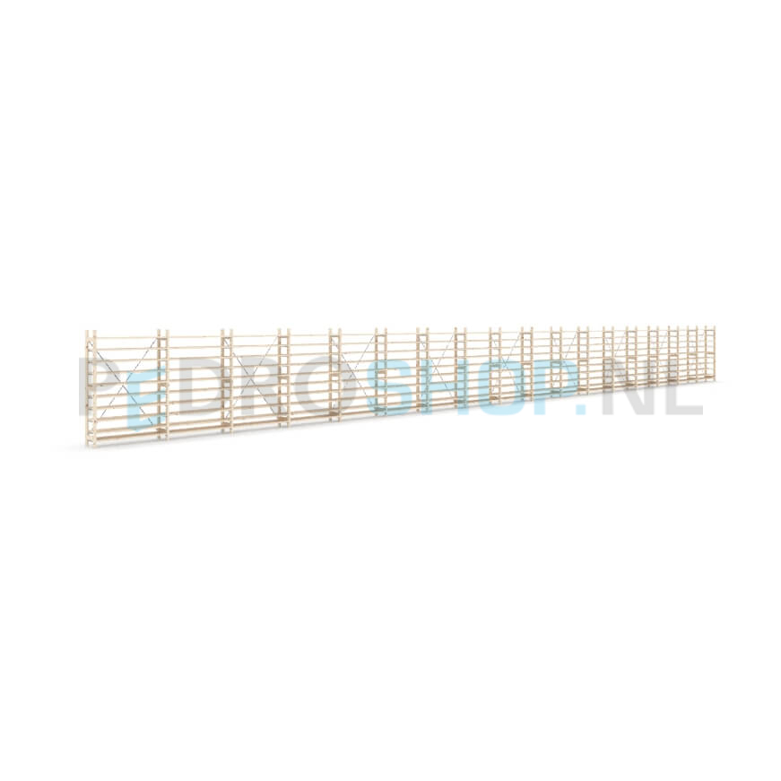 Houten stellingkast Easyrek: 150cm (h) x 30cm (d) x 1703cm (l)