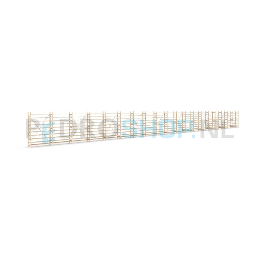 Houten stellingkast Easyrek: 150cm (h) x 30cm (d) x 1903cm (l)