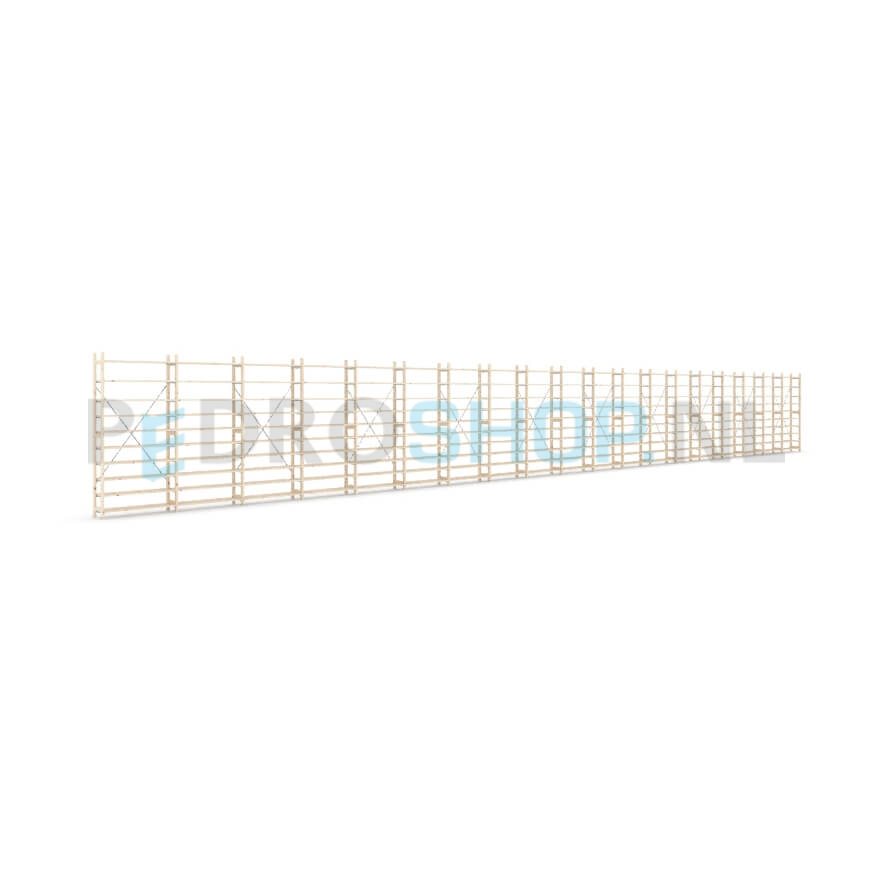 Houten stellingkast Easyrek: 210cm (h) x 30cm (d) x 1903cm (l)